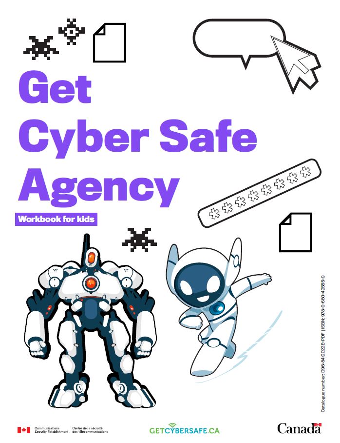 downloadable Get Cyber Safe Agency workbook for kids