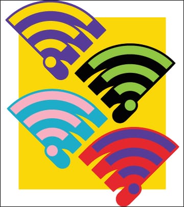 "four Wi-Fi symbols"